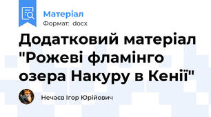 Додатковий матеріал "Рожеві фламінго озера Накуру в Кенії"