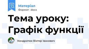 Тема уроку: Графік функції