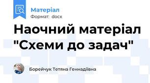 Наочний матеріал "Схеми до задач"