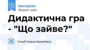 Дидактична гра - "Що зайве?"