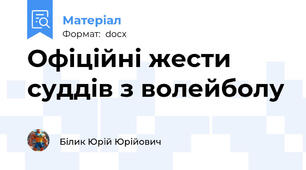 Офіційні жести суддів з волейболу