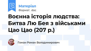 Воєнна історія людства: Битва Лю Бея з військами Цао Цао (207 р.)