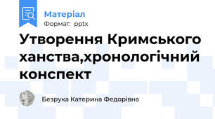 Утворення Кримського ханства,хронологічний конспект