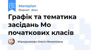 Графік та тематика засідань Мо початкових класів
