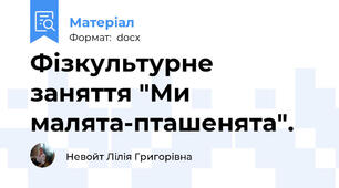 Фізкультурне заняття "Ми малята-пташенята".