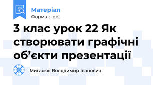 3 клас урок 22 Як створювати графічні об’єкти презентації