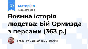 Воєнна історія людства: Бій Ормизда з персами (363 р.)