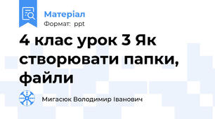 4 клас урок 3 Як створювати папки, файли
