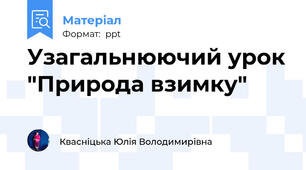 Узагальнюючий урок "Природа взимку"
