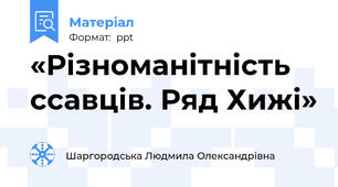 «Різноманітність ссавців. Ряд Хижі»