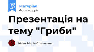 Презентація на тему "Гриби"