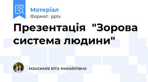 Презентація  "Зорова система людини"