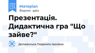 Презентація. Дидактична гра "Що зайве?"