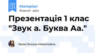 Презентація 1 клас "Звук а. Буква Аа."