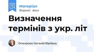 Визначення термінів з укр. літ