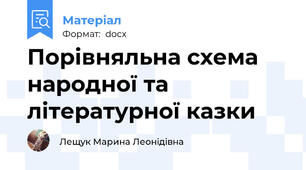 Порівняльна схема народної та літературної казки