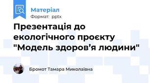 Презентація до екологічного проєкту "Модель здоров’я людини"
