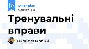 Тренувальні  вправи