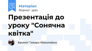 Презентація до уроку "Сонячна квітка"