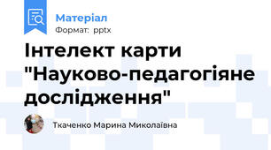 Інтелект карти "Науково-педагогіяне дослідження"