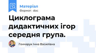 Циклограма дидактичних ігор середня група.