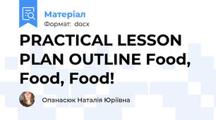 PRACTICAL LESSON PLAN OUTLINE Food, Food, Food!