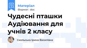 Чудесні пташки Аудіювання для учнів 2 класу