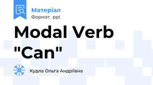 Modal Verb "Can"