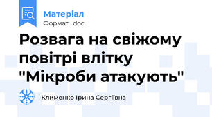 Розвага на свіжому повітрі влітку "Мікроби атакують"