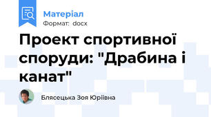 Проект спортивної споруди: "Драбина і канат"