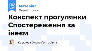 Конспект прогулянки Спостереження за інеєм