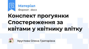 Конспект прогуянки Спостереження за квітами у квітнику влітку