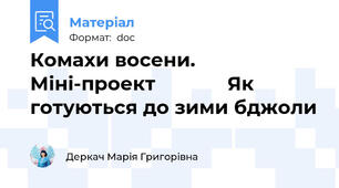Комахи восени. Міні-проект             Як готуються до зими бджоли