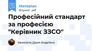 Професійний стандарт за професією "Керівник ЗЗСО"