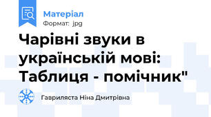 Чарівні звуки в українській мові: Таблиця - помічник"