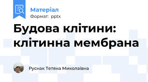 Будова клітини: клітинна мембрана