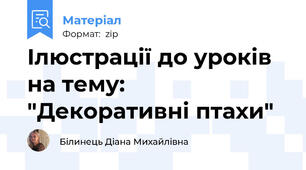 Ілюстрації до уроків на тему: "Декоративні птахи"