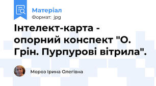 Інтелект-карта - опорний конспект "О. Грін. Пурпурові вітрила".