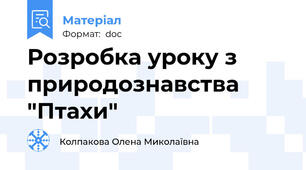 Розробка уроку з природознавства  "Птахи"