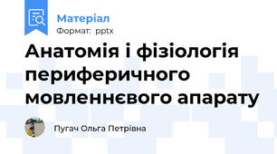 Анатомія і фізіологія периферичного мовленнєвого апарату