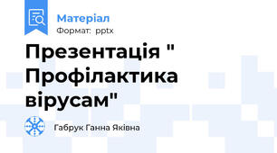 Презентація " Профілактика вірусам"