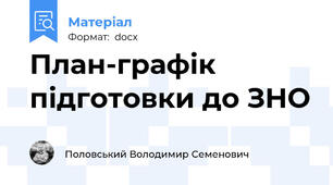 План-графік підготовки до ЗНО
