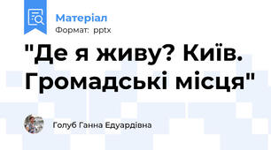 "Де я живу? Київ. Громадські місця"