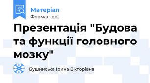 Презентація "Будова та функції головного мозку"