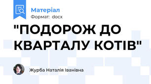 "ПОДОРОЖ ДО КВАРТАЛУ КОТІВ"