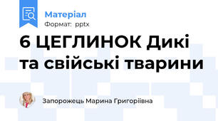 6 ЦЕГЛИНОК Дикі та свійські тварини