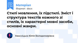 Стилі мовлення, їх підстилі. Зміст і структура текстів кожного зі стилів, їх характерні мовні засоби, основні жанри.