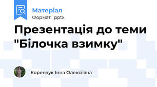 Презентація до теми "Білочка взимку"