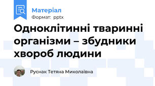 Одноклітинні тваринні організми – збудники хвороб людини