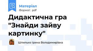 Дидактична гра "Знайди зайву картинку"